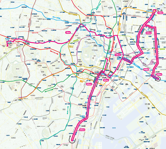 東京マラソンコースマップ